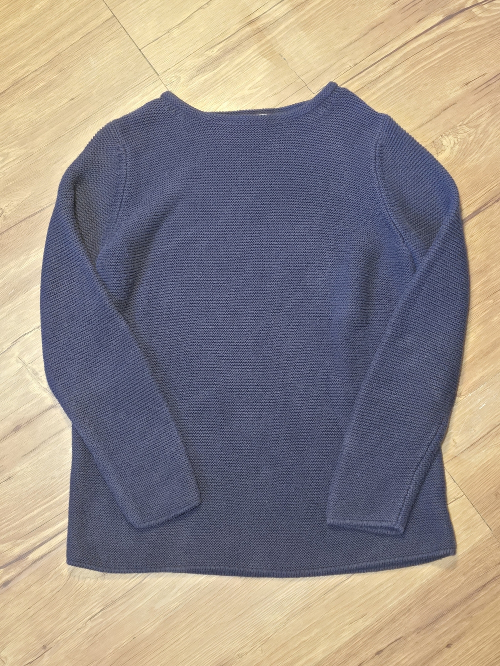 Eddie Bauer Navy Coastal Grandmother - 100% Cotton Sweater Medium - Nautical